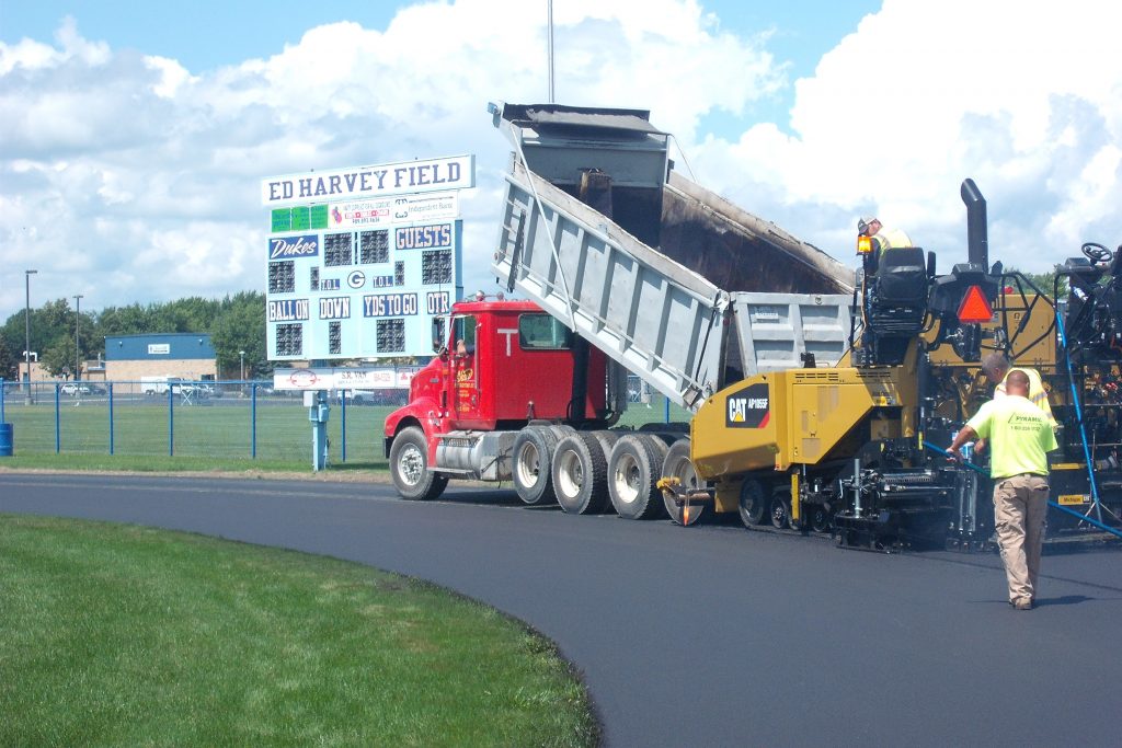 Paving of the Garber High School Track in Essexville, MI